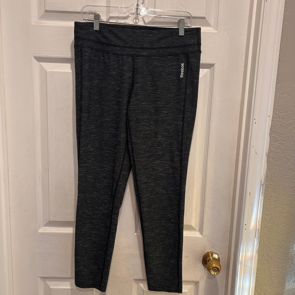 Reebok Women's Gray Activewear Workout Training Running Leggings Large